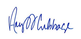 Amy D. Cubbage's Signature