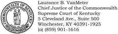 Chief Justice VanMeter Contact Info